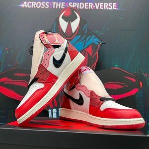 Size 4.5 - Jordan 1 High OG x Spider-Man: Across The Spider-Verse (GRADE SCHOOL)